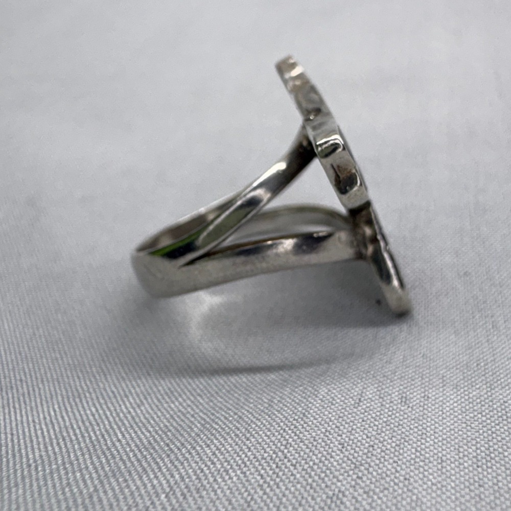 Unbranded Horse Inlay Ring Womens Size 7.5 Silver Good Southwestern Turquoise - Picture 6 of 10